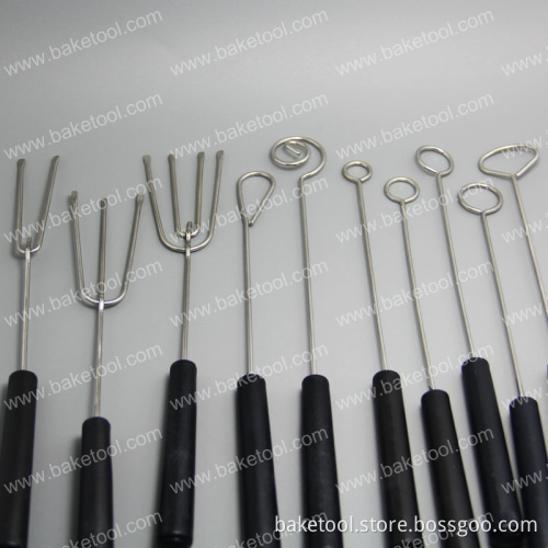 Stainless steel 10pcs Chocolate Dipping Forks Set baking tool